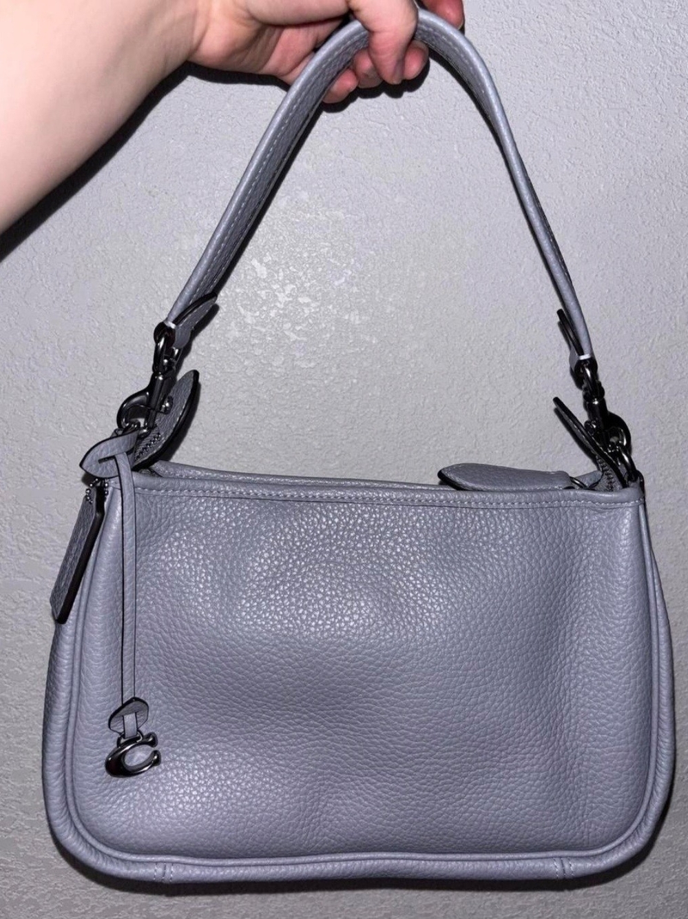 Coach Cary Grey Leather Shoulder Bag